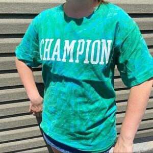 Champion custom reverse tie dye T-shirt